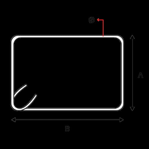Gambar Spesifikasi Besi Begel Ulir 80 x 120 x 8mm (Box) [STD, RX]