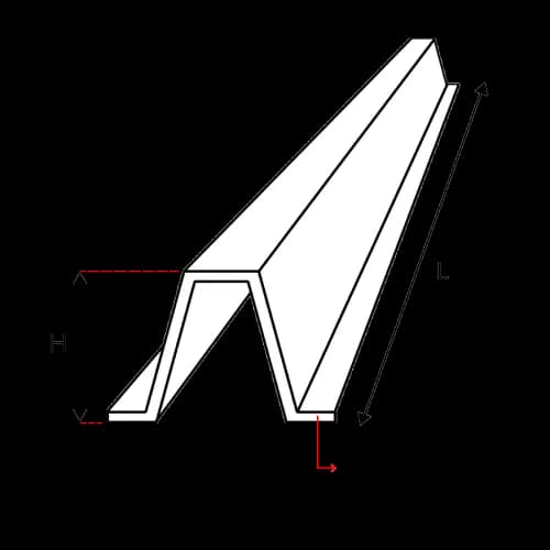 Gambar Spesifikasi Reng Baja Ringan 30 x 20 x 0.40mm x 6M [CBM]
