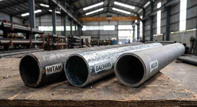 Pipa hitam, pipa galvanis, dan pipa seamless